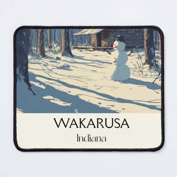 Item preview, Wakarusa Indiana Winter Cabin | Snowy Woods Poster designed and sold by TuncGK.