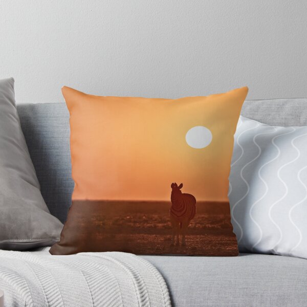 Item preview, Sunset Sentinel — Zebra in Ember Light (Etosha, Namibia) designed and sold by DavideAntoniani.