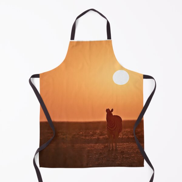 Item preview, Sunset Sentinel — Zebra in Ember Light (Etosha, Namibia) designed and sold by DavideAntoniani.
