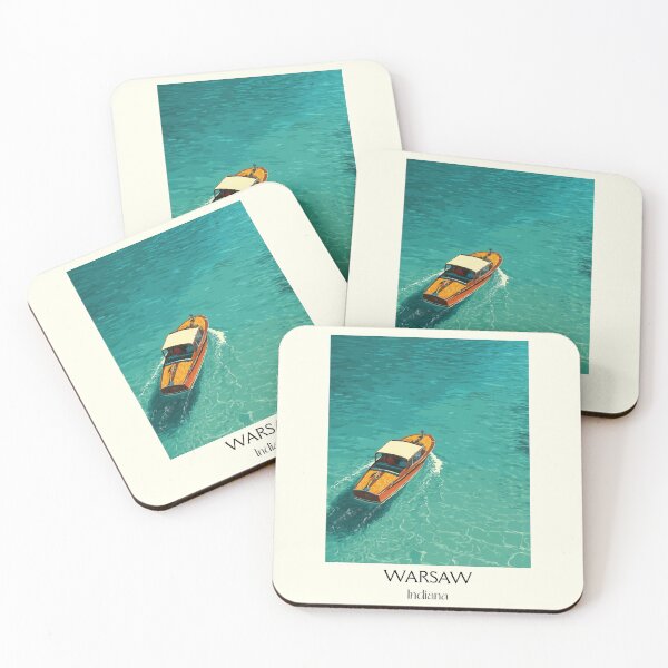 Item preview, Warsaw Indiana Lake Life | Yellow Boat Poster designed and sold by TuncGK.
