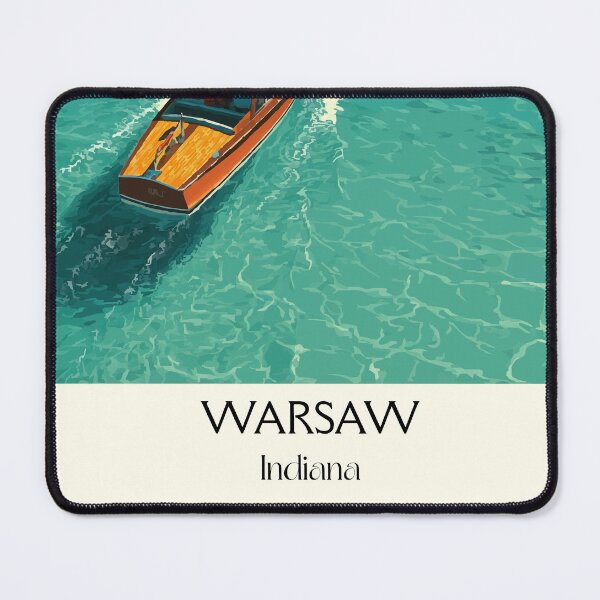 Item preview, Warsaw Indiana Lake Life | Yellow Boat Poster designed and sold by TuncGK.
