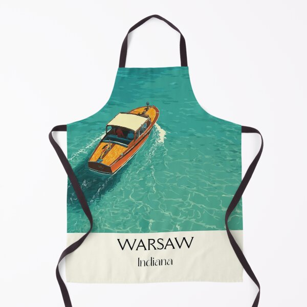 Item preview, Warsaw Indiana Lake Life | Yellow Boat Poster designed and sold by TuncGK.