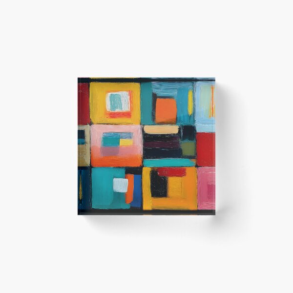 Item preview, Bold Blocks of Color - Geometric Composition with Overlapping Rectangles and Dynamic Depth designed and sold by OlfactoART Studio.