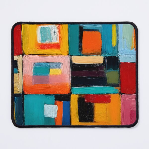 Item preview, Bold Blocks of Color - Geometric Composition with Overlapping Rectangles and Dynamic Depth designed and sold by OlfactoART Studio.