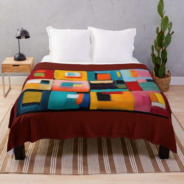 Item preview, Bold Blocks of Color - Geometric Composition with Overlapping Rectangles and Dynamic Depth designed and sold by OlfactoART Studio.