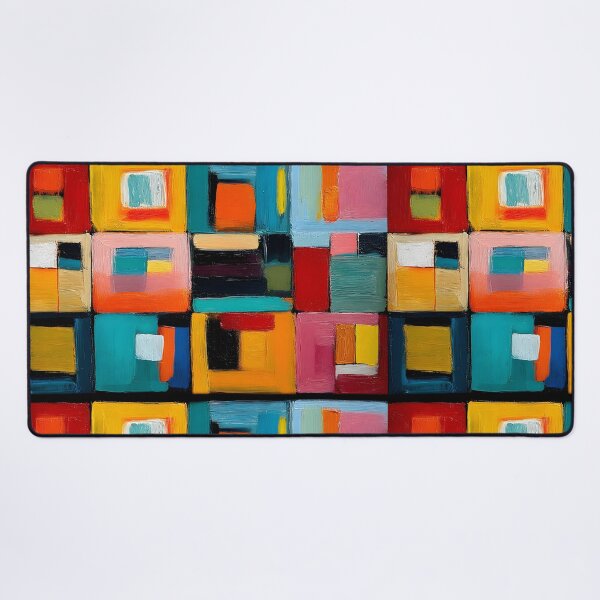 Item preview, Bold Blocks of Color - Geometric Composition with Overlapping Rectangles and Dynamic Depth designed and sold by OlfactoART Studio.