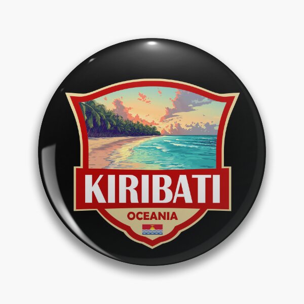 Item preview, Kiribati Illustration Retro Badge designed and sold by KrisSidDesigns.