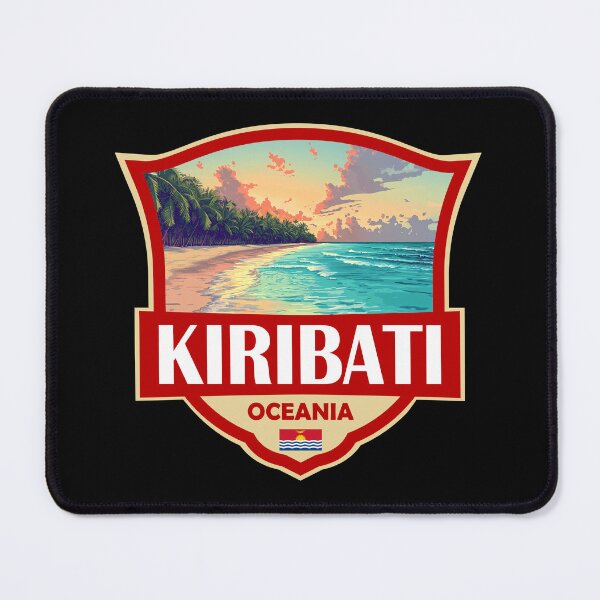 Item preview, Kiribati Illustration Retro Badge designed and sold by KrisSidDesigns.