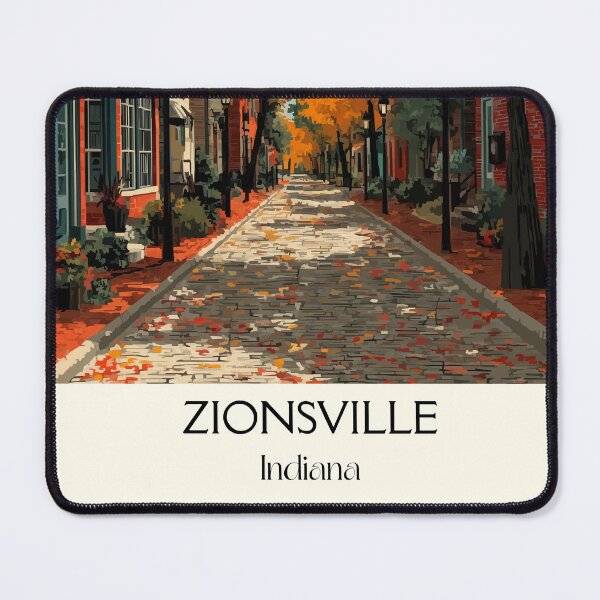 Item preview, Zionsville Indiana Brick Street | Autumn Village Poster designed and sold by TuncGK.