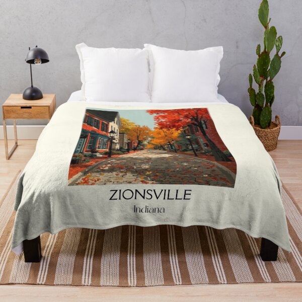 Item preview, Zionsville Indiana Brick Street | Autumn Village Poster designed and sold by TuncGK.