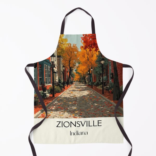 Item preview, Zionsville Indiana Brick Street | Autumn Village Poster designed and sold by TuncGK.