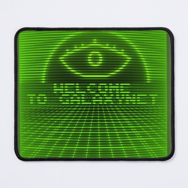 Item preview, WELCOME TO GALAXYNET-Vigilancia Cyberpunk Monitor CRT Verde Hacker y Tecnologia Retro Arte Sci-fi designed and sold by LegendaryStyles.
