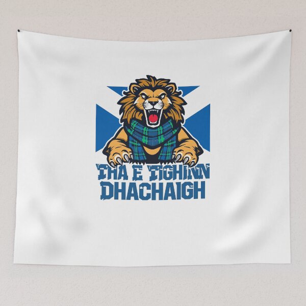 Item preview, Scottish Lion Tha E Tighinn Dhachaigh Design | Scotland Tartan Gaelic Coming Home Heritage Art designed and sold by Loom on the Loch.