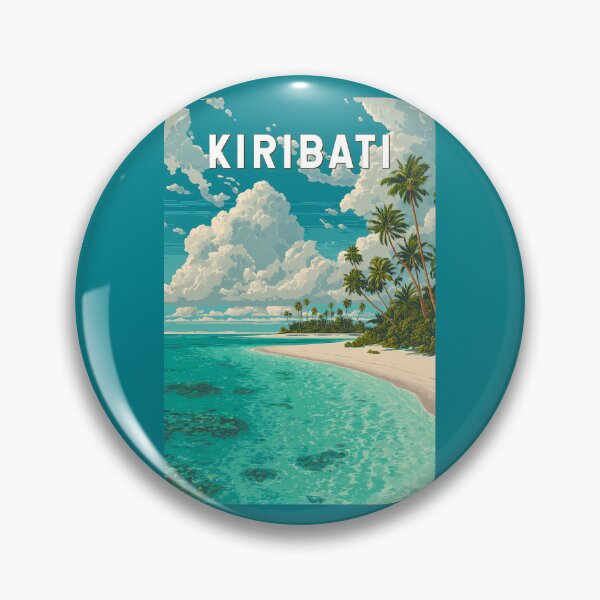 Item preview, Kiribati Illustration Travel Art Vintage designed and sold by KrisSidDesigns.
