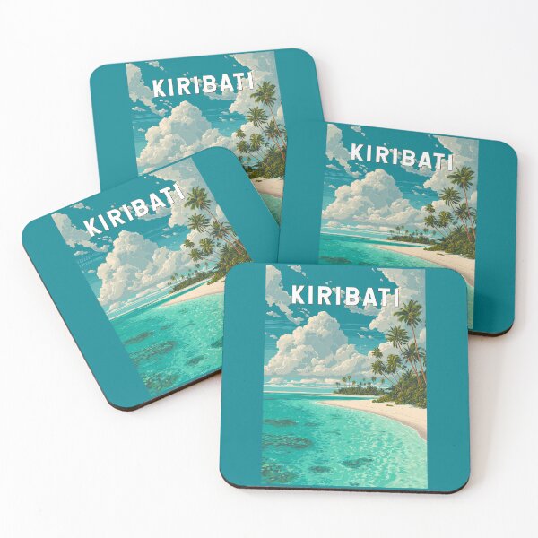 Item preview, Kiribati Illustration Travel Art Vintage designed and sold by KrisSidDesigns.