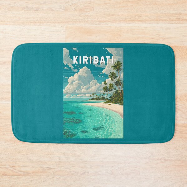 Item preview, Kiribati Illustration Travel Art Vintage designed and sold by KrisSidDesigns.