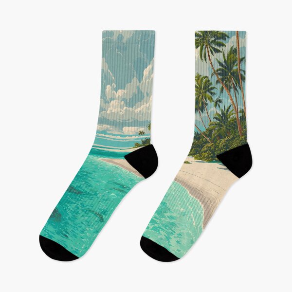 Item preview, Kiribati Illustration Travel Art Vintage designed and sold by KrisSidDesigns.