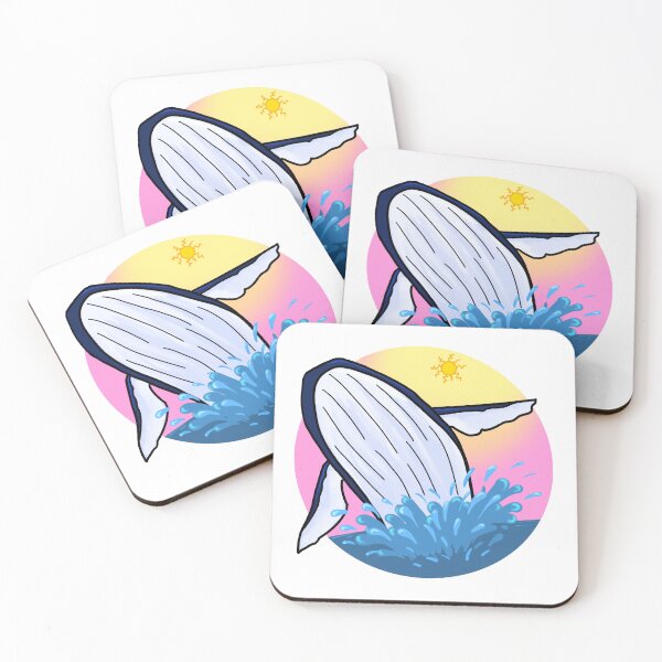 Item preview, Joyful Humpback jumping at Sunset designed and sold by Addi Does Art.