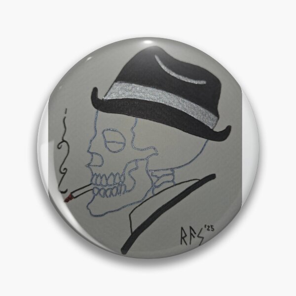 Item preview, Smoking Skull in a suit, silver band designed and sold by Wizard-of-Ogden.