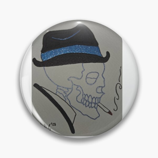 Item preview, Smoking Skull in a suit, blue band designed and sold by Wizard-of-Ogden.