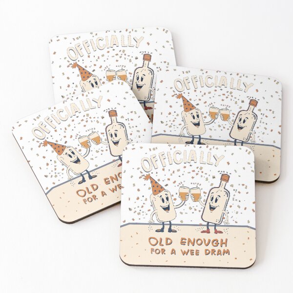 Item preview, Scottish Birthday Wee Dram Design | Scotland Whisky Humour Gift | Officially Old Enough Funny Birthday Art designed and sold by Loom on the Loch.