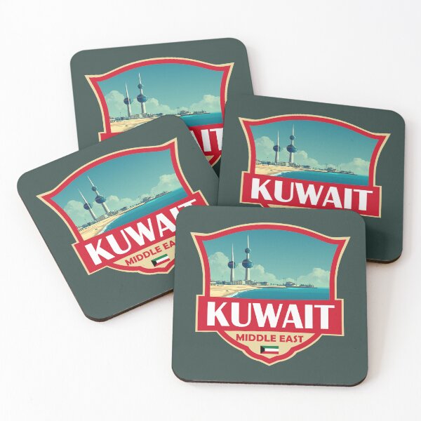 Item preview, Kuwait Illustration Retro Badge designed and sold by KrisSidDesigns.
