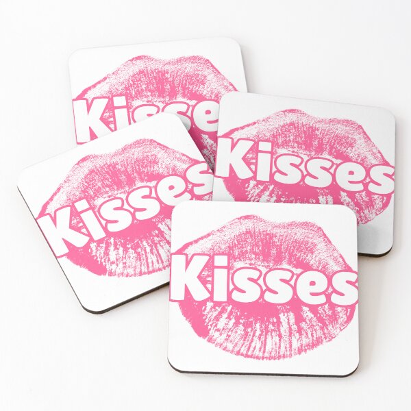 Item preview, Hot Pink Kiss Lips Print - Kisses Sticker designed and sold by TheRosyCanvas.