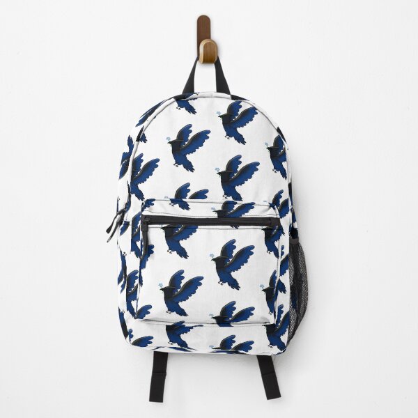 Item preview, Steller's Jay holding a forget-me-not designed and sold by Addi Does Art.