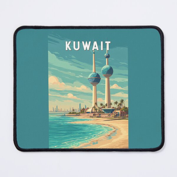 Item preview, Kuwait Illustration Travel Art Vintage designed and sold by KrisSidDesigns.