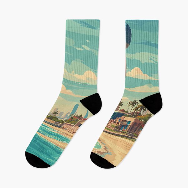 Item preview, Kuwait Illustration Travel Art Vintage designed and sold by KrisSidDesigns.