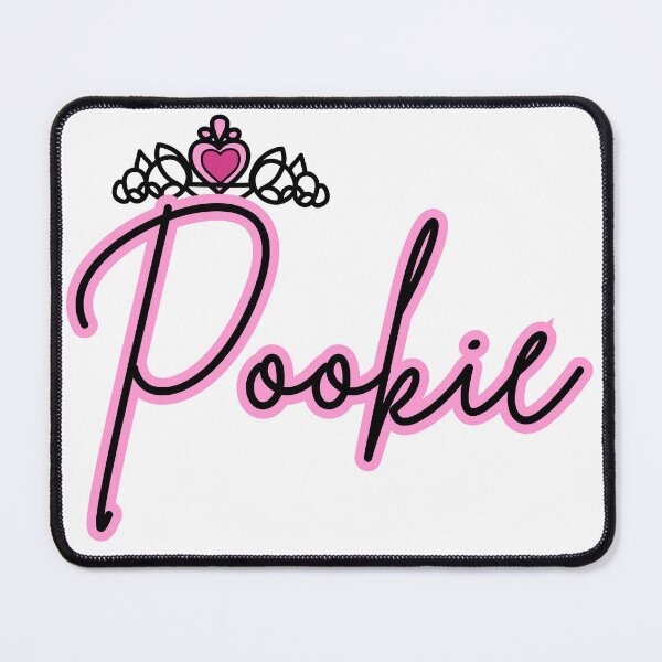Item preview, Cute Pink Script Pookie Pet Name Sticker with Heart Crown designed and sold by TheRosyCanvas.