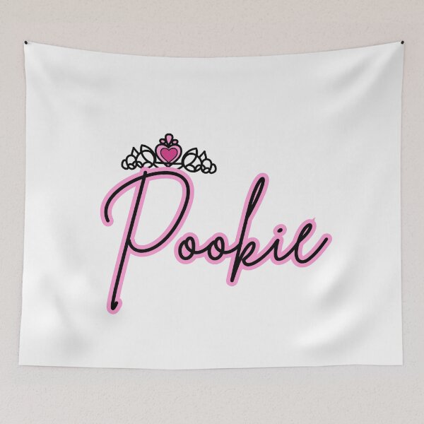 Item preview, Cute Pink Script Pookie Pet Name Sticker with Heart Crown designed and sold by TheRosyCanvas.