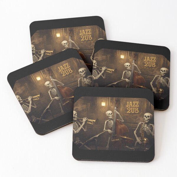 Item preview, Skeletons Playing Jazz in Vintage Club designed and sold by ChicTrendz.
