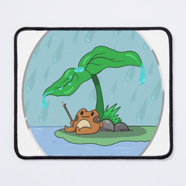 Item preview, Rain Frog fishing under a leaf designed and sold by Addi Does Art.