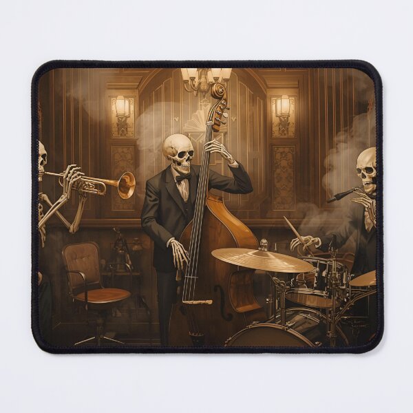 Item preview, Art Deco Skeleton Musicians Performing Jazz designed and sold by ChicTrendz.