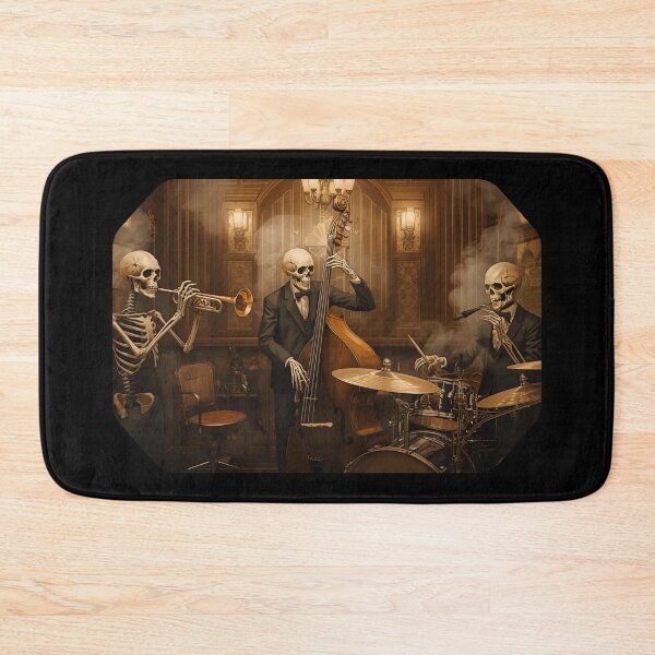 Item preview, Art Deco Skeleton Musicians Performing Jazz designed and sold by ChicTrendz.