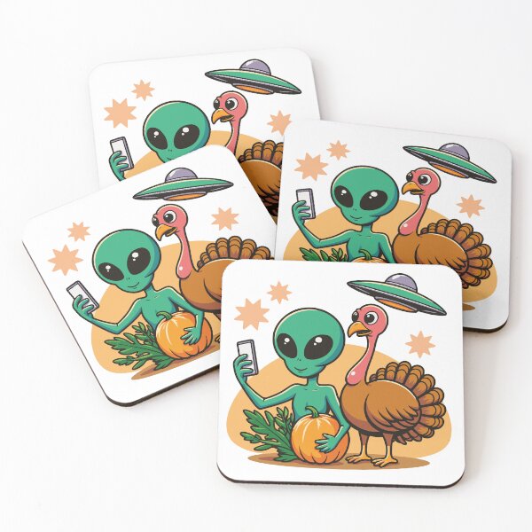 Item preview, Alien Turkey UFO Selfie designed and sold by AlmaMoArt.