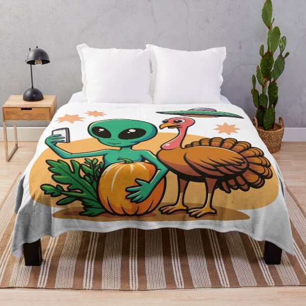 Item preview, Alien Turkey UFO Selfie designed and sold by AlmaMoArt.