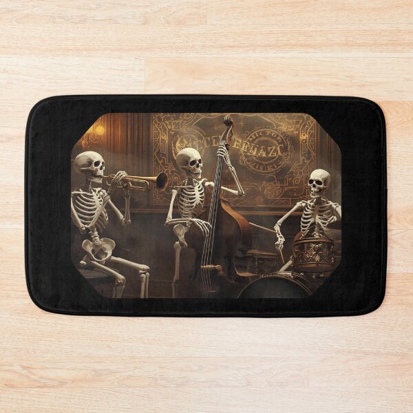 Item preview, Skeleton Jazz Band Vintage Poster Style designed and sold by ChicTrendz.