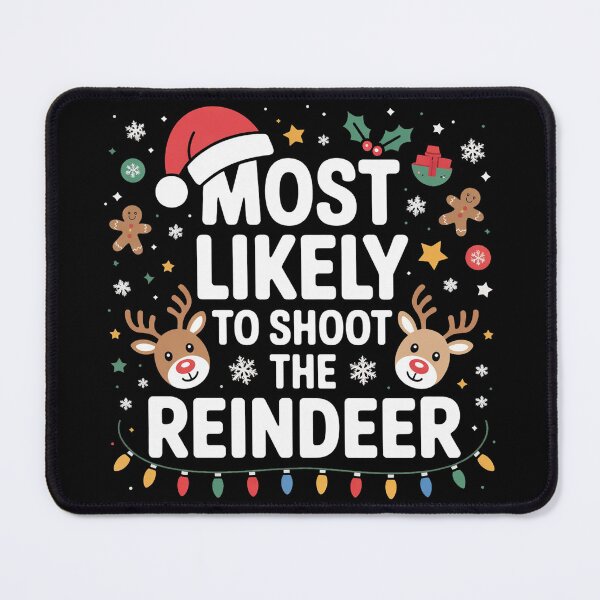 Item preview, Most Likely to Shoot The Reindeer designed and sold by DOPANDA ..