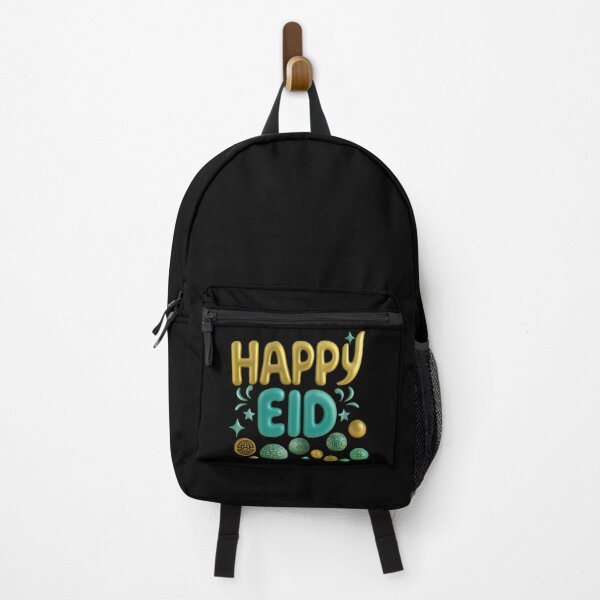 Item preview, "Happy Eid" 3D Gold & Teal Contemporary Celebration designed and sold by D-Islamic.