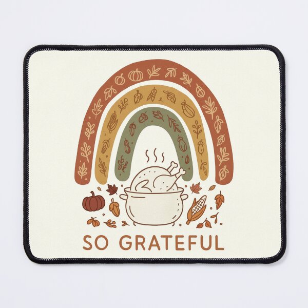 Item preview, So Grateful – Thanksgiving Rainbow Turkey Dinner Fall Harvest designed and sold by Loving Nature Gifts.