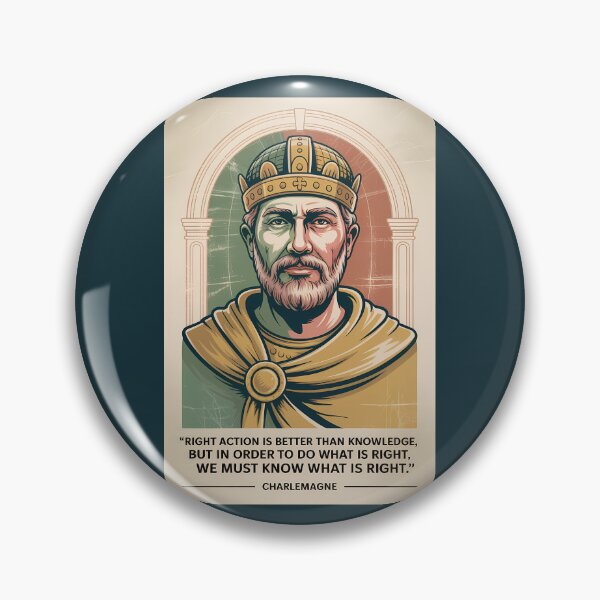 Item preview, Charlemagne Quote Holy Roman Emperor Illustration Vintage designed and sold by KrisSidDesigns.