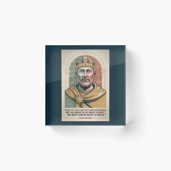 Item preview, Charlemagne Quote Holy Roman Emperor Illustration Vintage designed and sold by KrisSidDesigns.