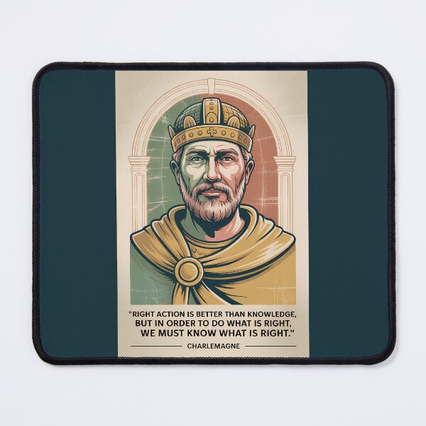 Item preview, Charlemagne Quote Holy Roman Emperor Illustration Vintage designed and sold by KrisSidDesigns.