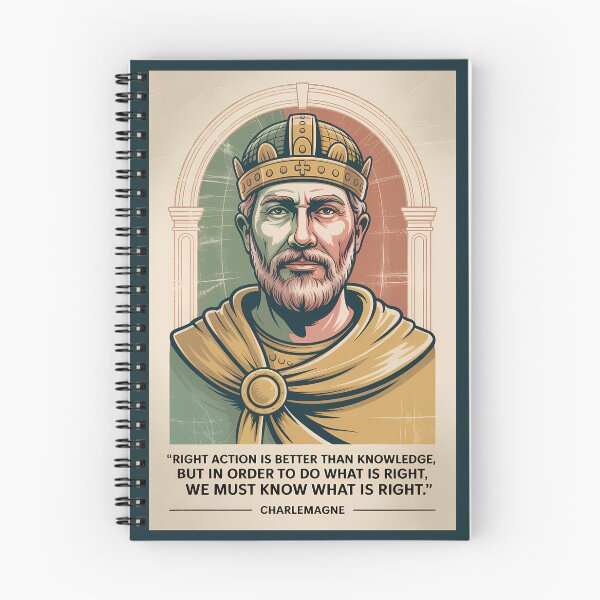 Item preview, Charlemagne Quote Holy Roman Emperor Illustration Vintage designed and sold by KrisSidDesigns.