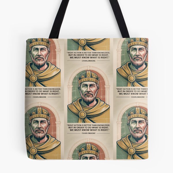 Item preview, Charlemagne Quote Holy Roman Emperor Illustration Vintage designed and sold by KrisSidDesigns.