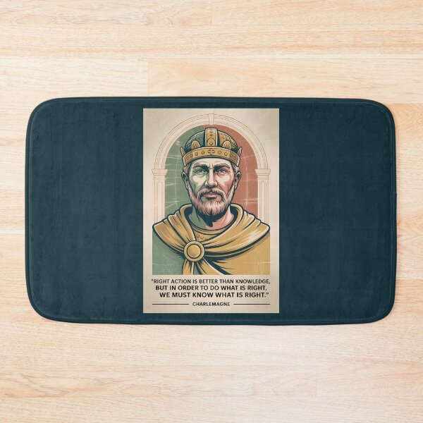Item preview, Charlemagne Quote Holy Roman Emperor Illustration Vintage designed and sold by KrisSidDesigns.