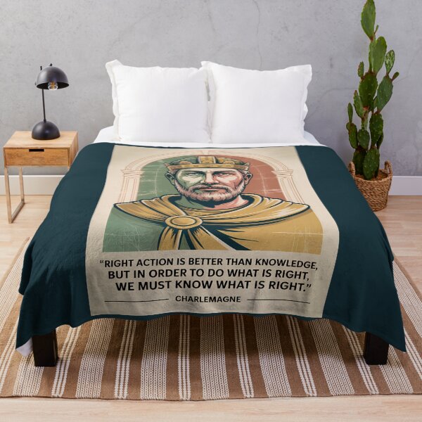 Item preview, Charlemagne Quote Holy Roman Emperor Illustration Vintage designed and sold by KrisSidDesigns.