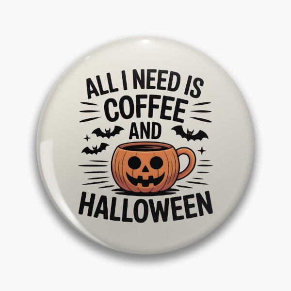 Item preview, All I Need Is Coffee and Halloween – Spooky Coffee Lover Design designed and sold by Jollys-ArtShop.